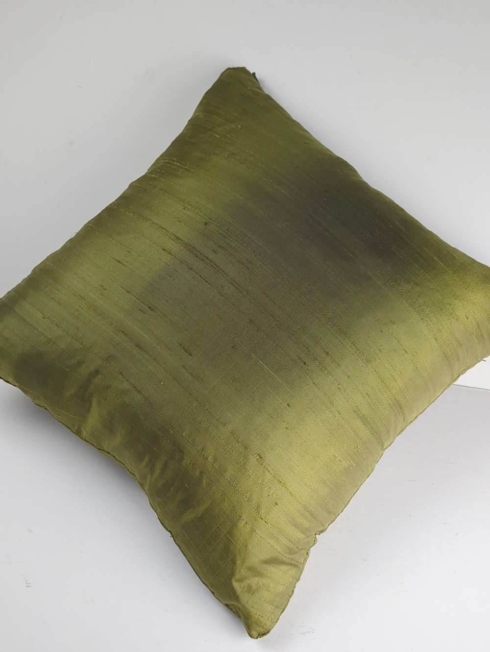 VINTAGE Accent Pillow Green Chartreuse Embroidered Down Filled - Picture 6 of 6